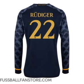 Real Madrid Antonio Rudiger #22 Replik Auswärtstrikot 2023-24 Langarm